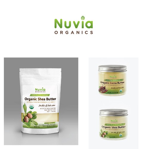 **Easy $$$ **Create a nice look for my new Organic brand name "nuvia"!!** Design by curve&line