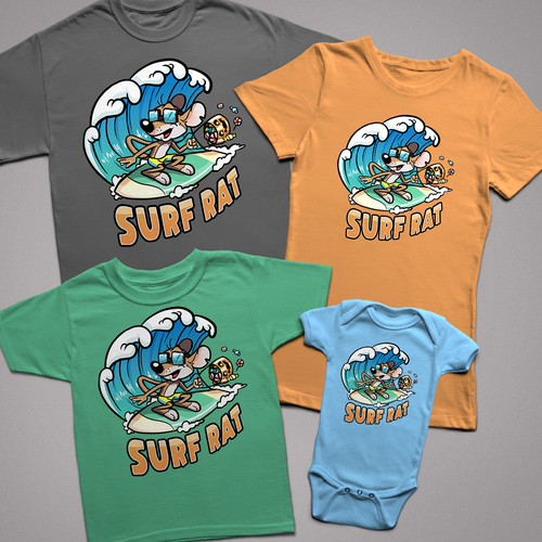 Surf Rat (Please design my husband's childhood comic book character) Design by Manzanocoli