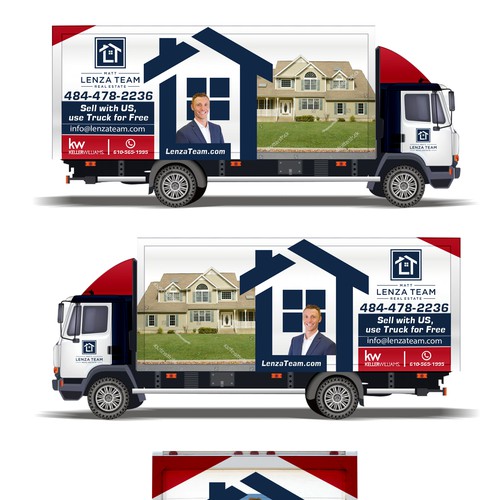 Custom Truck Design Wrap for Real Estate Agent, CREATIVE PROFESSIONAL CLEAN Design by Tanny Dew ❤︎