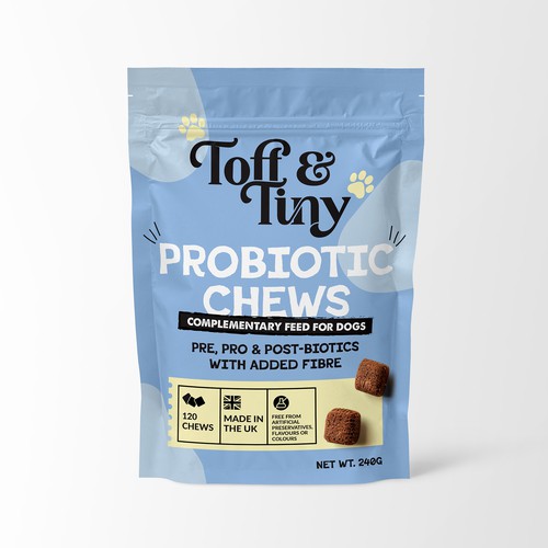 Pouch packaging design - Probiotic Chews for dogs Design by Manthanshah