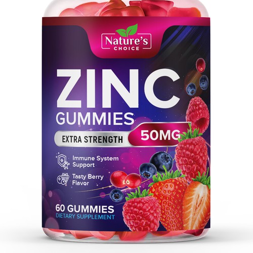 Tasty Zinc Gummies design needed for Nature's Choice Diseño de TUNSAY