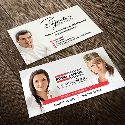 Business Cards for Top Real Estate Team Réalisé par Orangedan