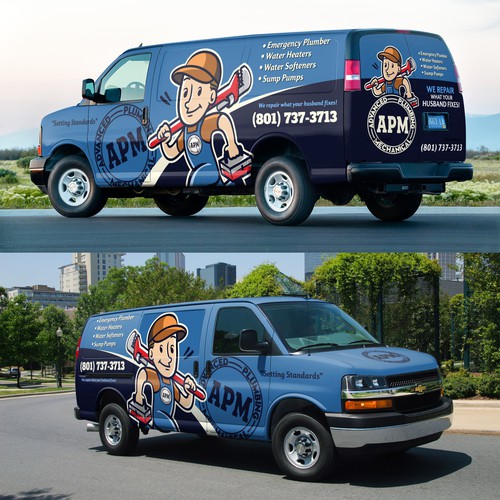 Looking for an eye catching Plumber van wrap Design by Nadun Prabodana