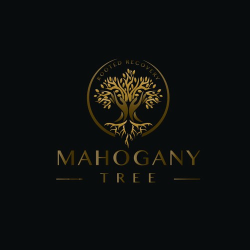 Mahogany Tree, Rooted Recovery.  Grow into new life! Design by TaSereda