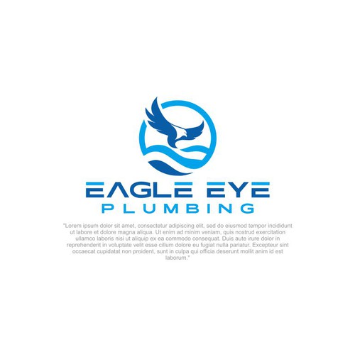 Eye catching and very marketable logo for plumbing company. The company name is Eagle Eye Plumbing Design by ElVano_Eiji ✔