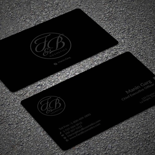 Black & Metallic Gold Business Cards Diseño de Seerat Razzaki