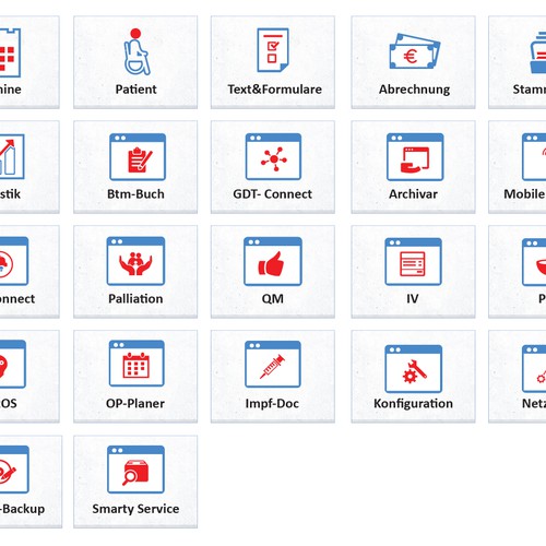 Create 22 software icons for medical software Design by artsemafey
