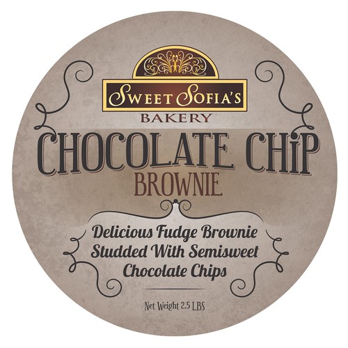4" Round Brownie Label Product label contest