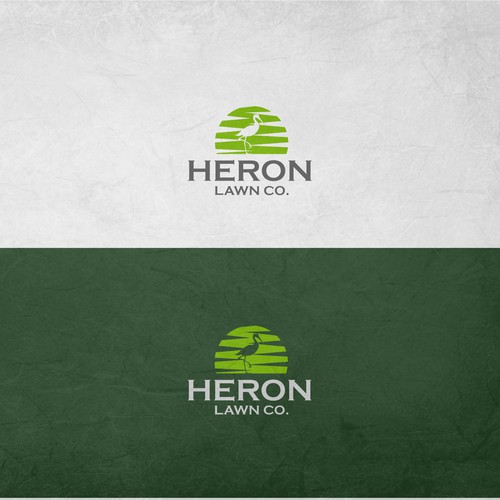 Modern Lawn Care Business with Heron Design by Mayes