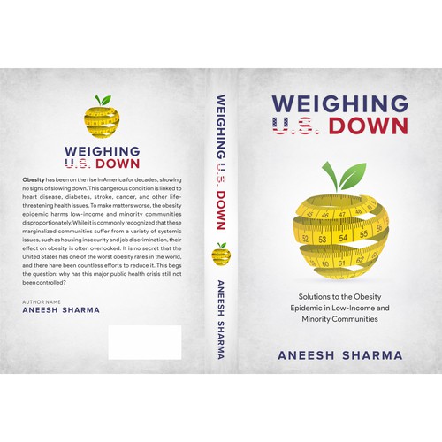 Book Cover: Non-fiction book on the obesity epidemic. Front, back, and spine - paperback & ebook. Ontwerp door kmohan