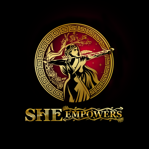 SHEempowers - luxurious design of a woman preferrably in some kind of a circle to appeal to women professionals Design by Insfire!