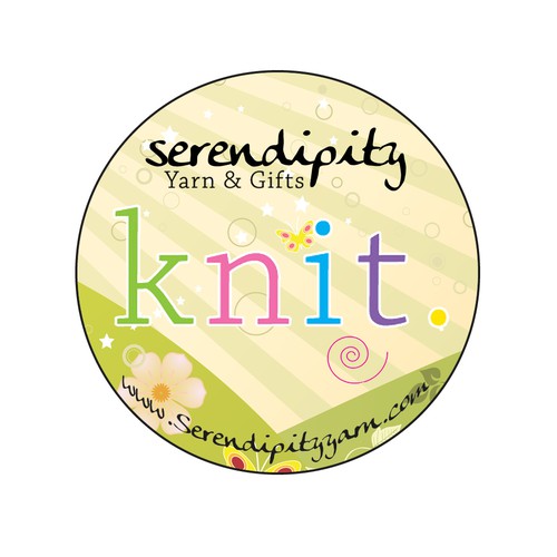Design by blueidea!! titled "New print design wanted for Serendipity Yarn & Gifts"