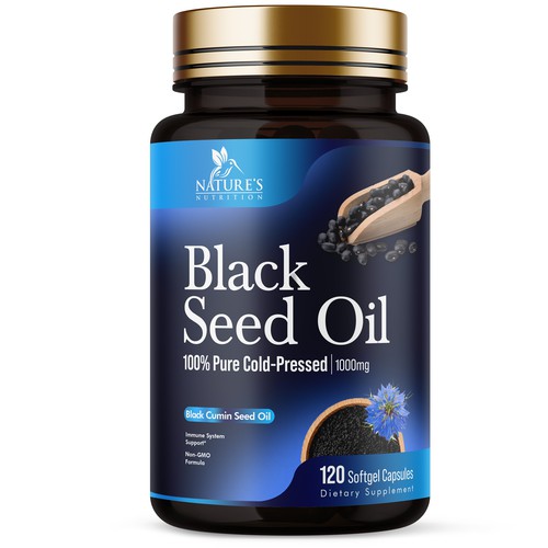 Natural Black Seed Oil Design Needed for Nature's Nutrition Design by UnderTheSea™