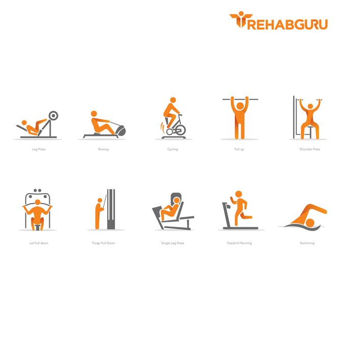 10 x Fitness icons with ongoing work | Icon or button contest