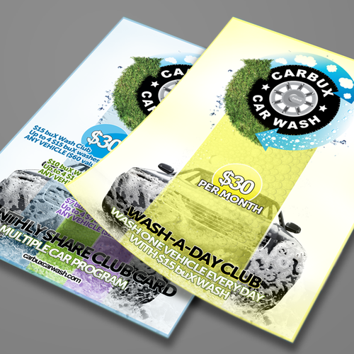 Help CarbuX Car Wash with a new postcard or flyer Design by beart