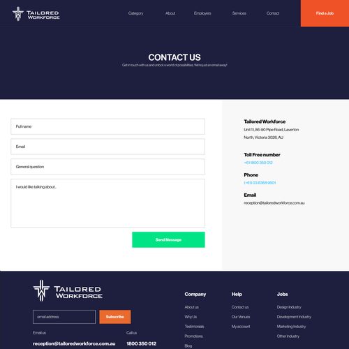 Job Recruitment Website Design by Regar Aldo