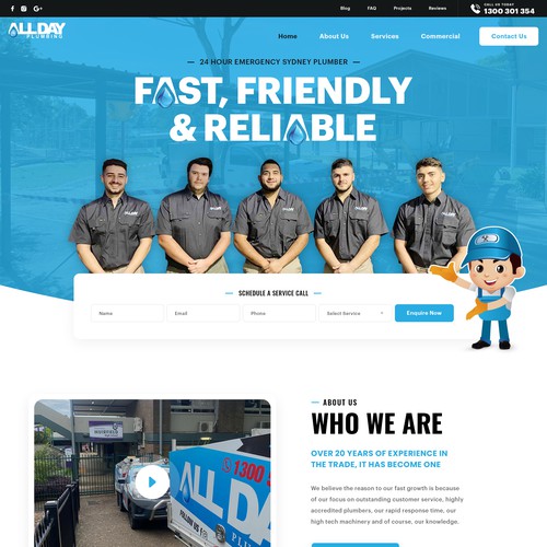 Plumbing Company Website Design Design by Pritesh P