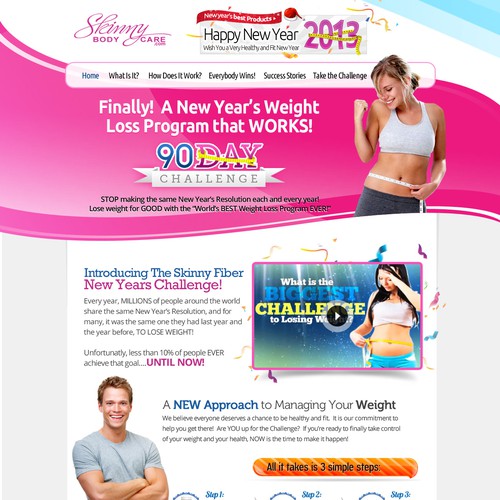 Create the next website design for Skinny Fiber New Year's Challenge Diseño de Smashing Boys