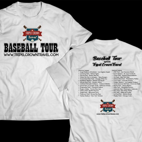 Baseball Tour Company needs baseball themed TShirt Design Tshirt