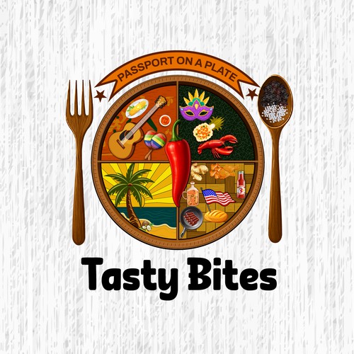 Design a Bold, Soulful Logo for Tasty Bites – Caribbean Meets Southern Comfort Design by TA Shorif