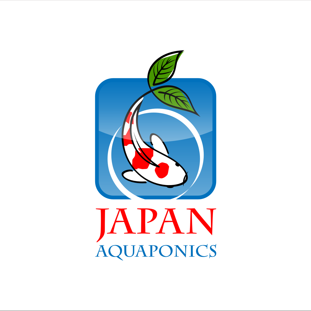 Koi fish logo with the title 'Japan Aquaponics Logo'