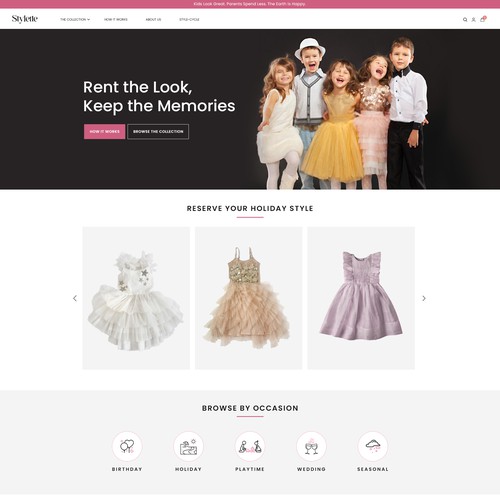 Needed: Cute Kids Clothing Site Redesign Design by Pixelopaque