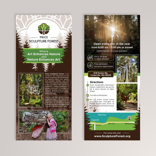 Enticing Rack Card for Unique and Fun Sculpture Park Nature Preserve Design by mindtrickattack