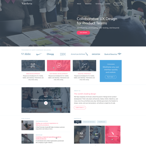 Home Page for Innovative Web Development Firm | Web page design contest