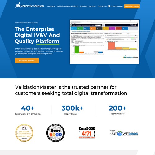 ValidationMaster Digital IV&V Website Re-Design Project Design by Surya Beniwal