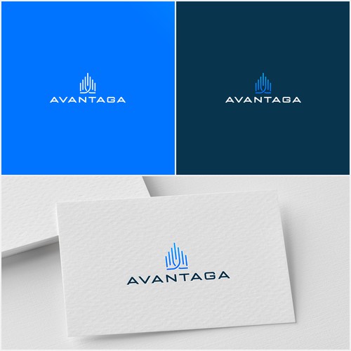 Strong logo for Avantaga, esperanto for Advantageous Réalisé par pleesiyo