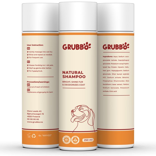 Design label for dog shampoo Design by Imee008