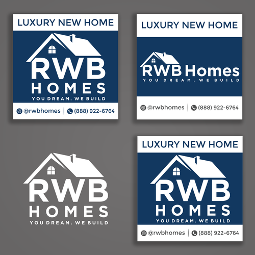 Signage for Luxury Home Builder Design by HF Tushar