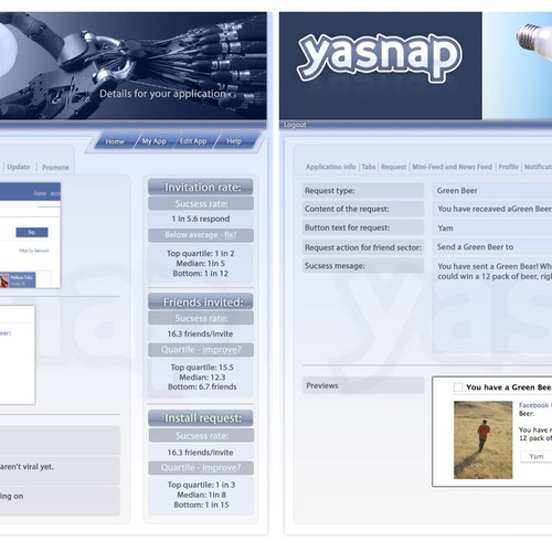 Social networking site needs 2 key pages Design by Klip