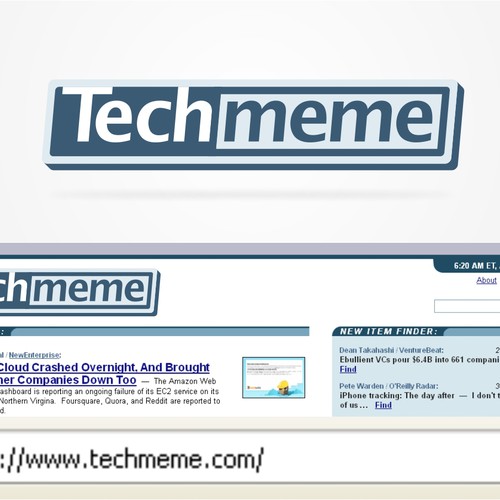 logo for Techmeme Diseño de druqx