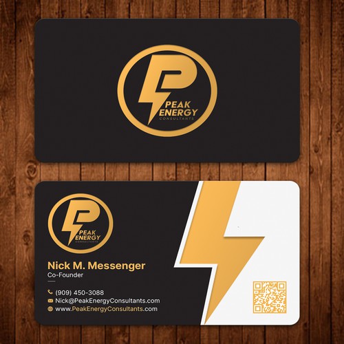 Modern Business Card Design for Electric Energy and Solar Company Design by ™SF_Design™