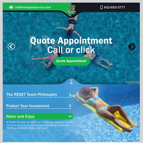 Pool Service Website for Heroes of Pool Industry Design by David Jispace