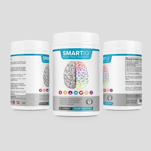 Brain Supplement Label Design-ontwerp door DesignSBS