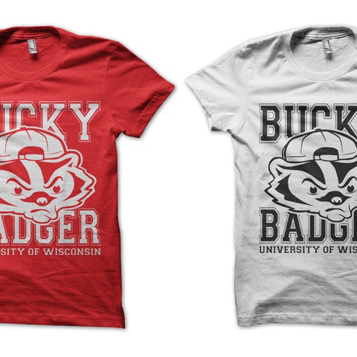 Wisconsin Badgers Tshirt Design Design von Asmarasenja