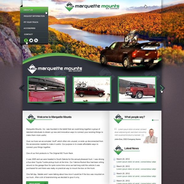 Design by Jan Michael Gelogo titled "Marquette Mounts Year 2012"