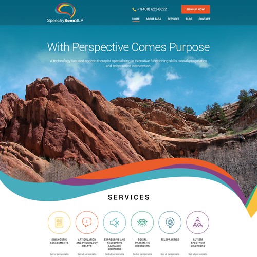 Professional but Friendly Speech Therapy website design Design by Peehbeeh