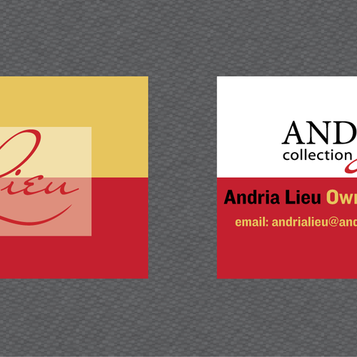 Create the next business card design for Andria Lieu Diseño de Tully Designs