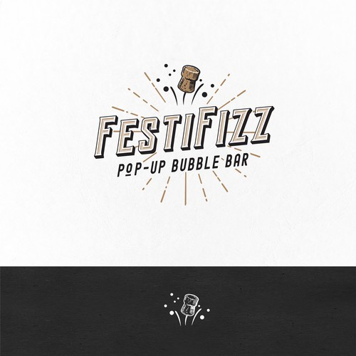 Logo for a pop-up bubble bar - FestiFizz Design by _fra_