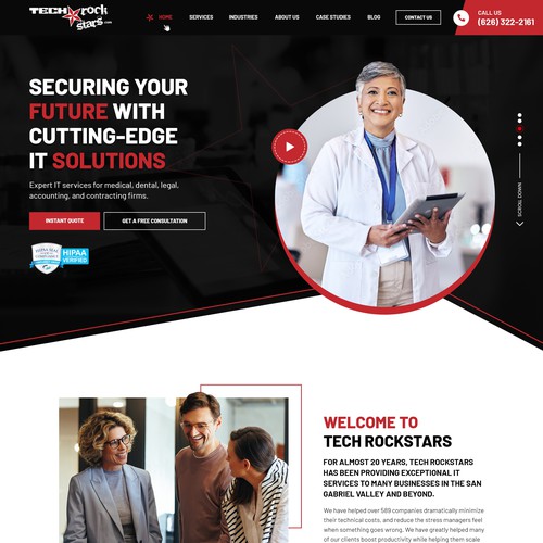 Cutting-Edge Website Design for Premier MSP/MSSP - Tech Rockstars, Inc Design by pb⚡️