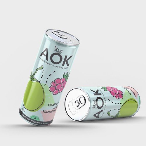 Flavoured sparkling water packaging design Design by Moi_Designers