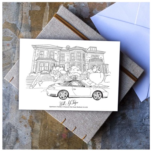 Modern personal notelet design Design by Limadewa5