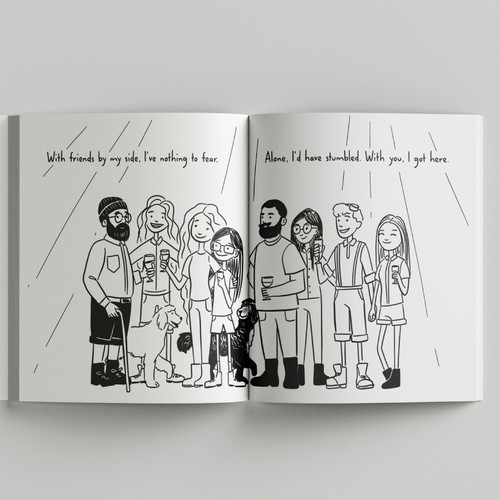 Minimalist Children's Book-Style Illustrations for a Grown Up Book Design by Lebedenko