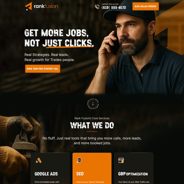 Rank Fusion landing page