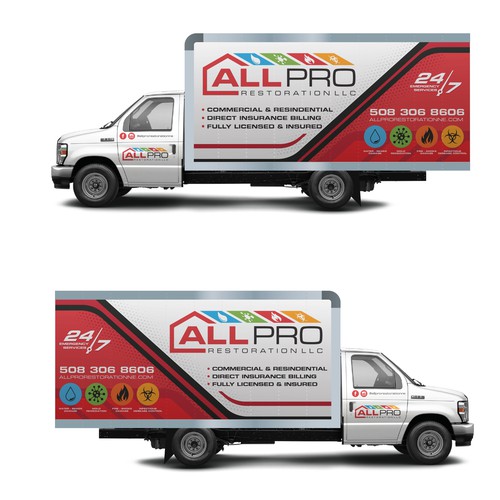 New vehicle Wrap for a Restoration truck Diseño de Priyo