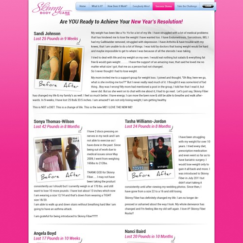 Create the next website design for Skinny Fiber New Year's Challenge Diseño de designers.dairy™