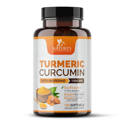 Nature's Nutrition - Needs a Colorful Turmeric Product Label Design by GayanMH